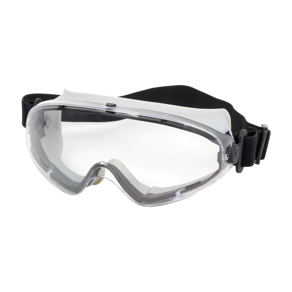 Bouton® Optical Fortis™ II Indirect Vent Goggle with Light Gray Body, Clear Lens and Anti-Scratch / Anti-Fog Coating - Non-Latex Strap