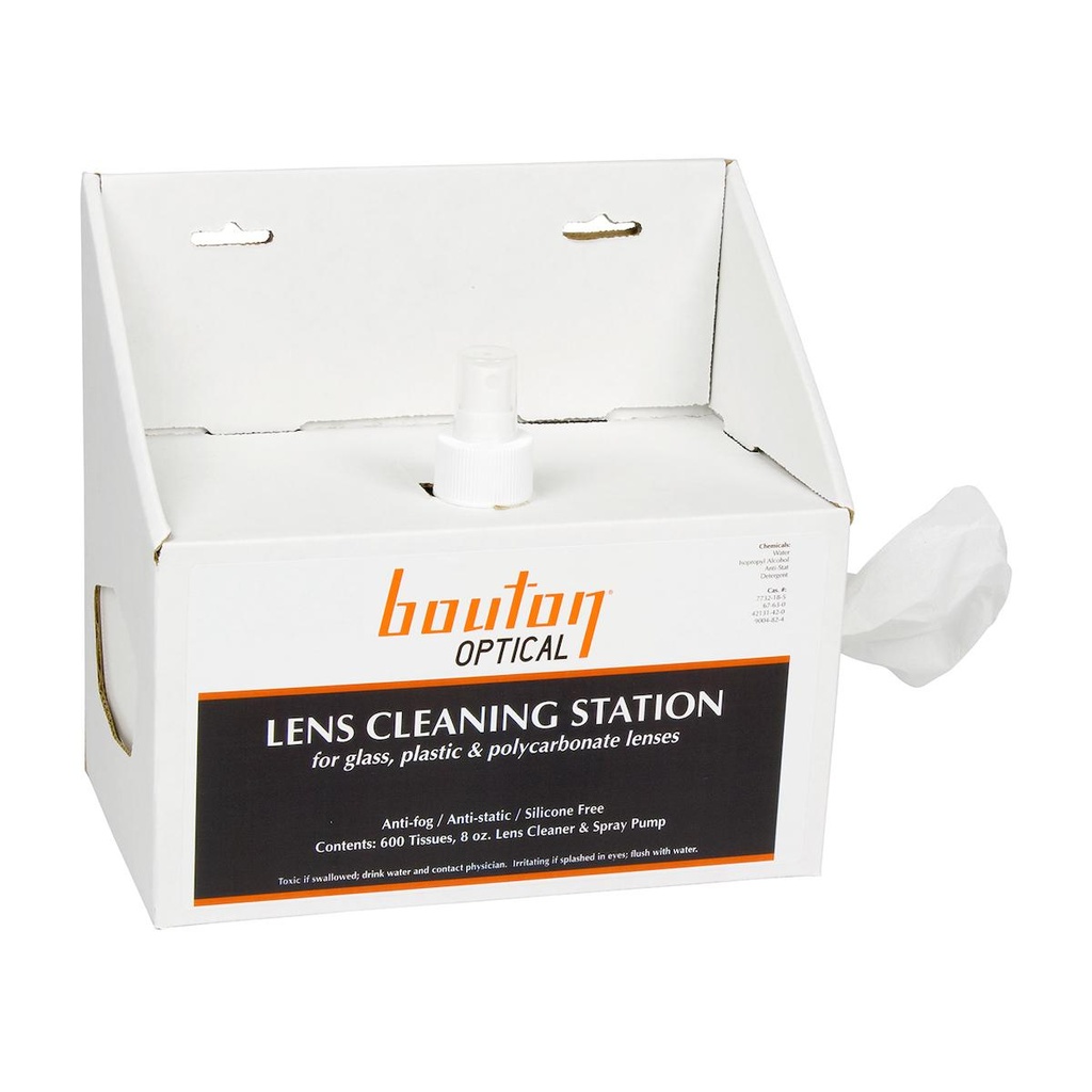 Bouton® Optical  Lens Cleaning Station, 8/Case