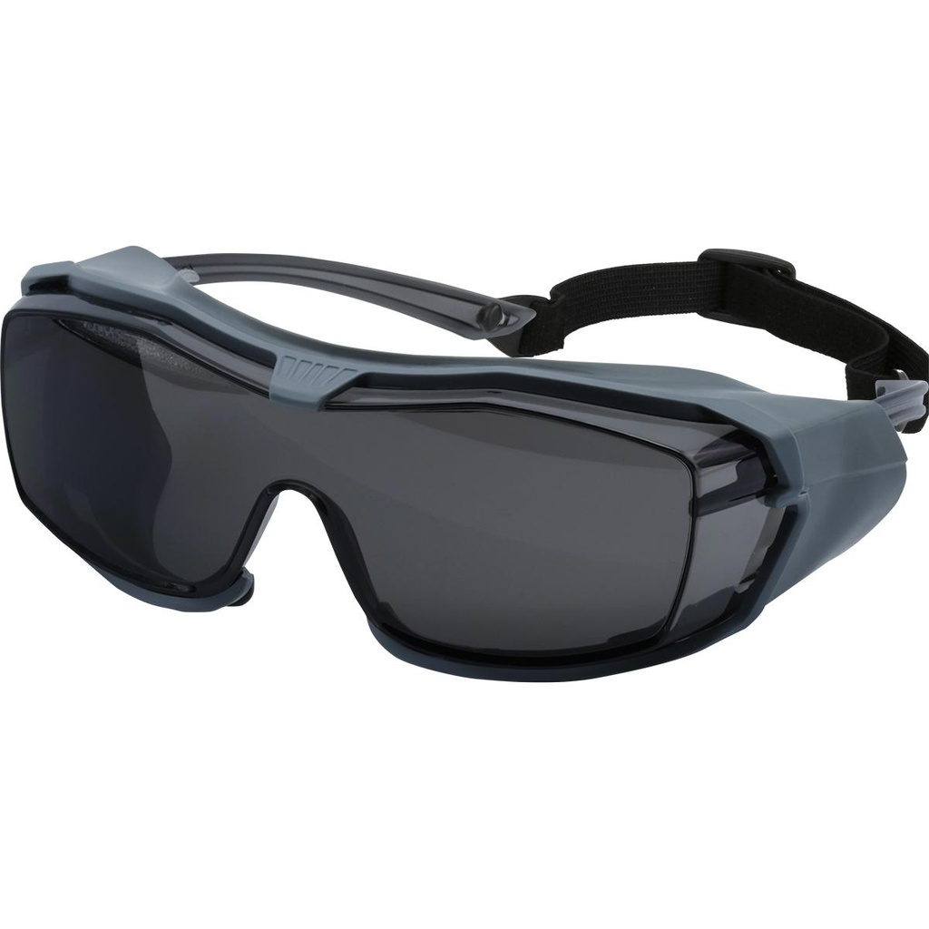 Bouton® Optical OverSeal™ OTG Safety Glasses with Rubber Gasket, Headband, Gray Lens and Fogless® 3Sixty™ Coating