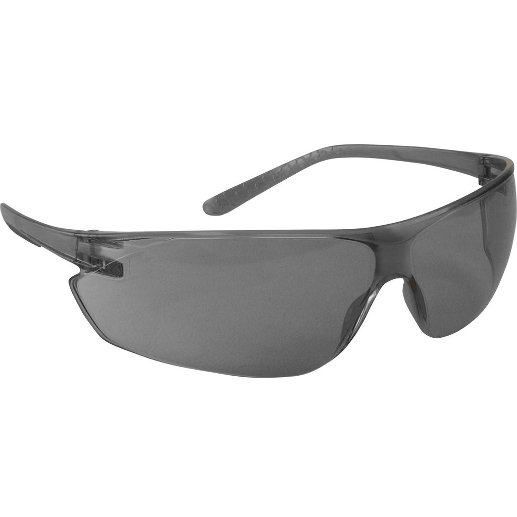 Bouton® Optical Zenon Ultra-Lyte™ Rimless Safety Glasses with Gray Temple, Gray Lens and Anti-Scratch Coating