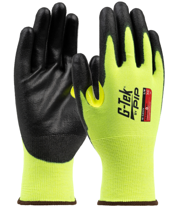 [A-16-541HV] G-Tek® Paradox™ Hi-Vis Seamless Knit PolyKor® Blended Glove
