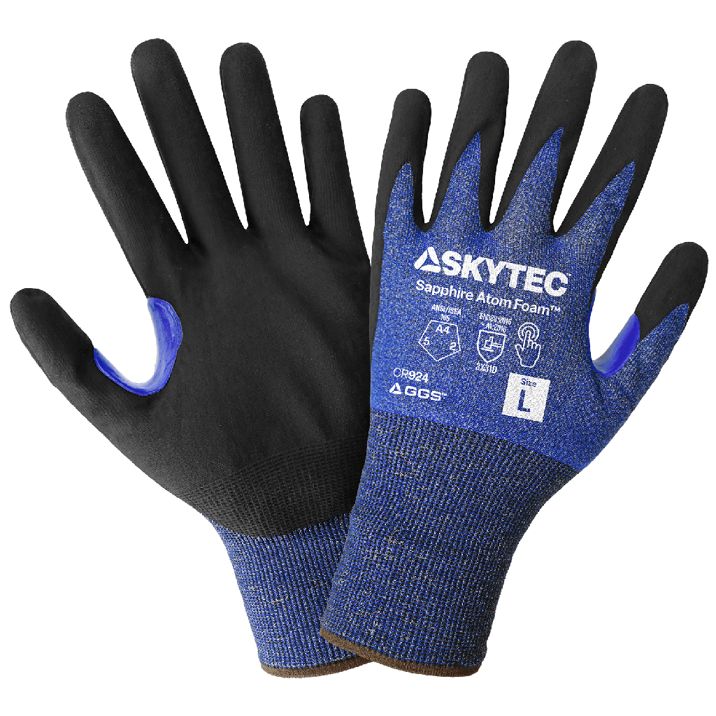 [A-CR924] Sapphire Atom Foam™ Exceptional 24-Gauge Tuffalene® UHMWPE Touchscreen Gloves