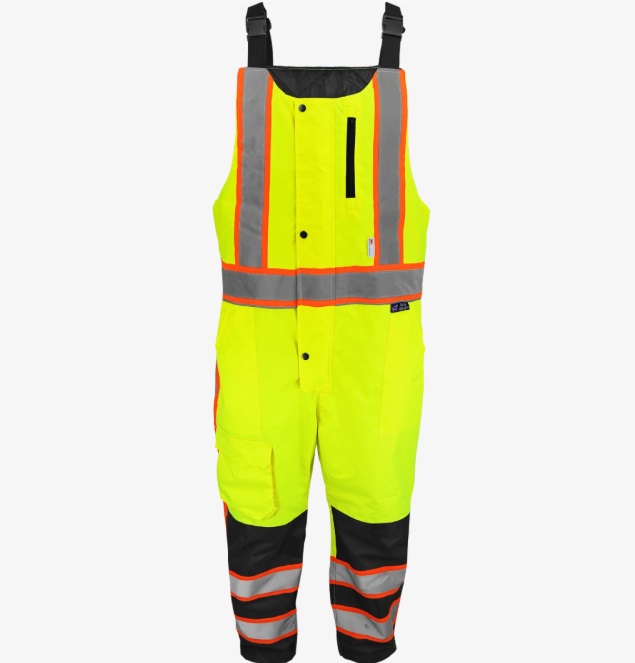 [SA-GLO-700] Skytec High-Visibility Insulated Winter Bibs with Polyurethane Coated Oxford Polyester