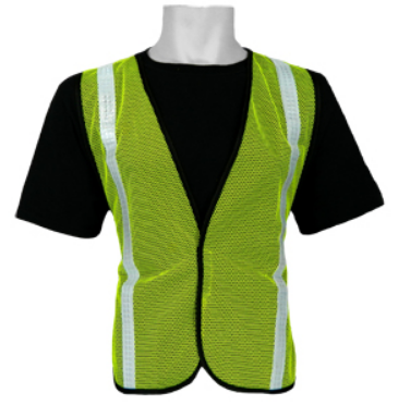 Lime Mesh Safety Vest with 1" Silver Striping