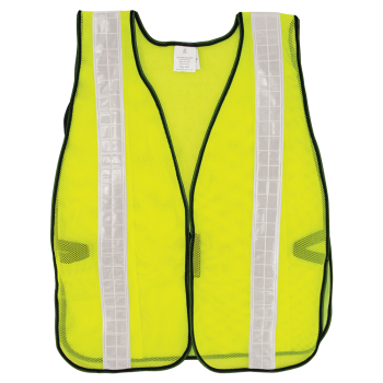 Lime Mesh Safety Vest with 2" Silver Striping