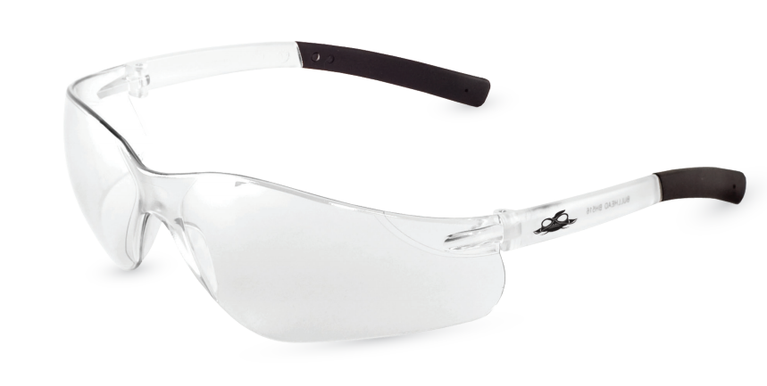 Rimless Safety Glass, Clear Lens, Rubber Temples