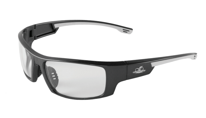 Dorado Safety Glass, Shiny Pearl Gray Frame, Clear PFT Lens, Anti-Fog, Anti-Scratch 