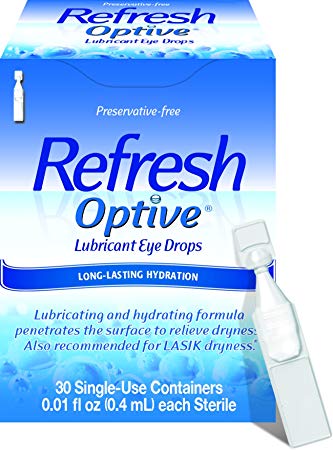 Lubricant Eye Drops, 30 Single Use Vials/Box