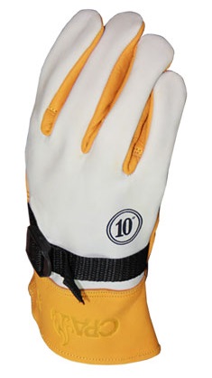 Low Voltage Leather Protector Glove, Adjustable Strap Back, 10" Length, Size 9