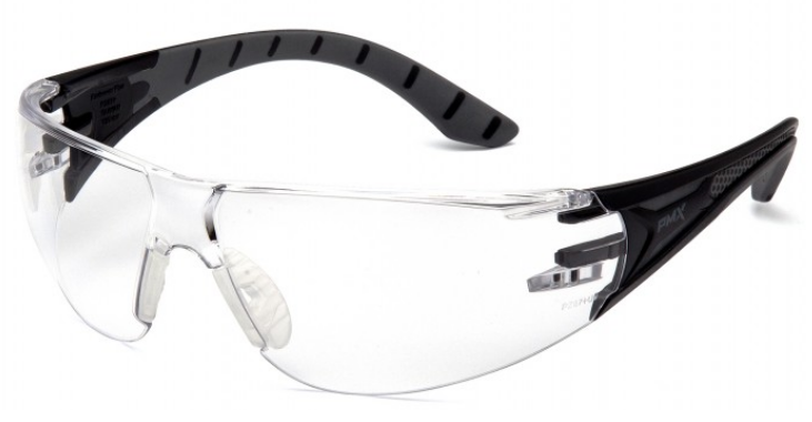 Endeavor Plus Safety Glass, Black/Gray Temples, Clear Anti-Fog Lens