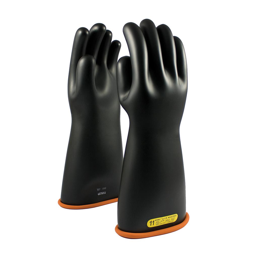 NOVAX Insulating Glove, Class 2, 16", Black/Orange, Straight Cuff, Size 9
