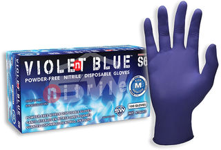 Violent Blue™ S6 Nitrile Powder-Free Gloves, 100/Box, M