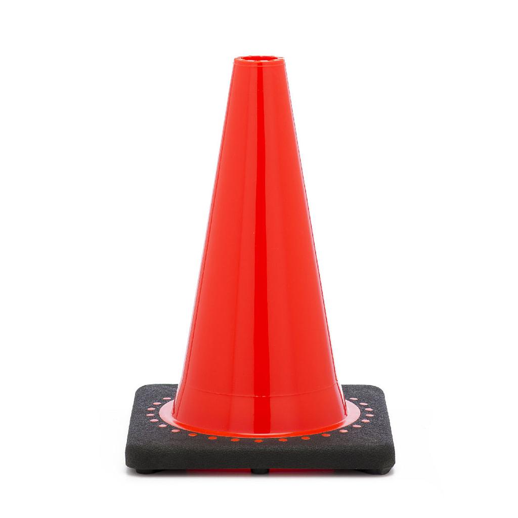 Orange 12 inch JBC Black Base Traffic Cone