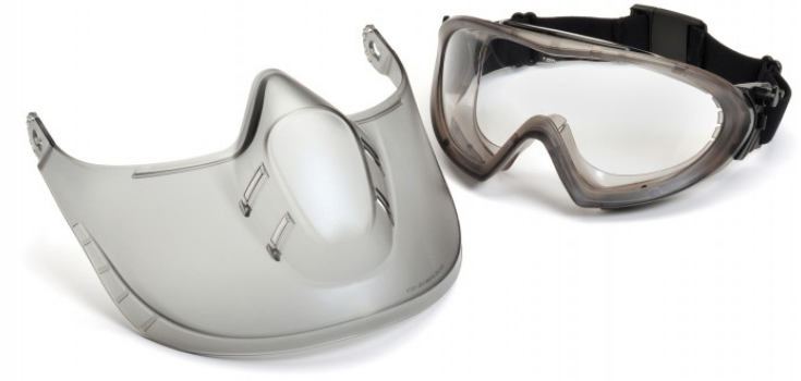 Clear H2X Anti-FogGoggle with Faceshield Attachment