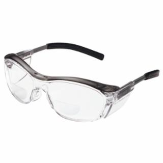 Nuvo Safety Glass, Gray with Clear Lens, +2.0