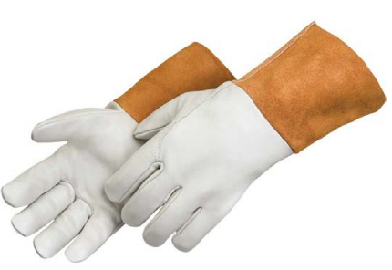 MIG TIG Cowhide Welding Glove, 4.5" Russet Split Leather Cuff