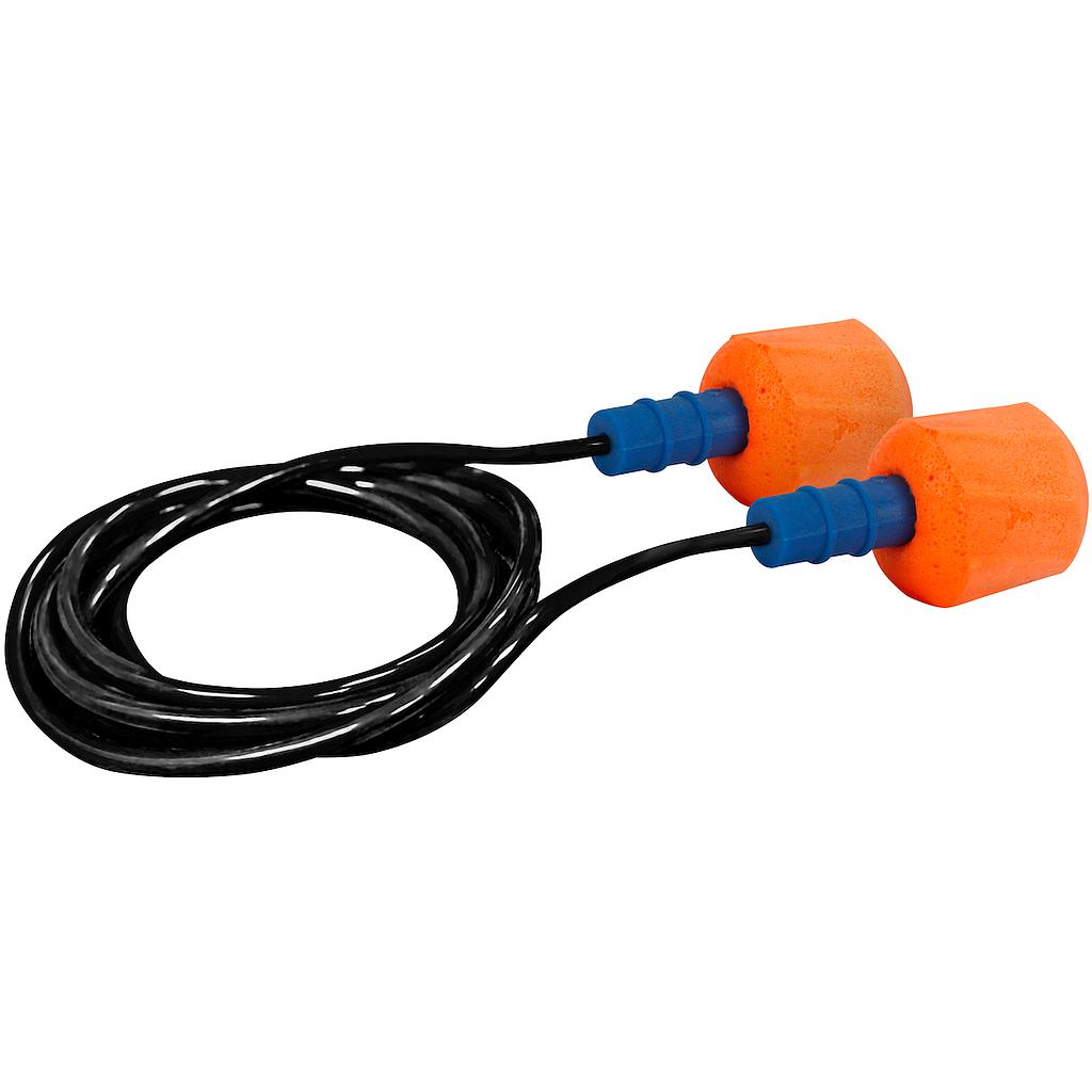 Disposable Soft Polyurethane Foam Corded Ear Plugs - NRR 30 (267-HPF610C)