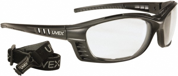 Uvex Livewire Sealed Safety Glass, Black Frame, Clear, Anti-Fog Dura+ Lens