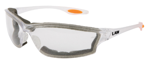 Law III Wrap Around Style Safety Glass with Foam Seal, Dielectric (80431000)