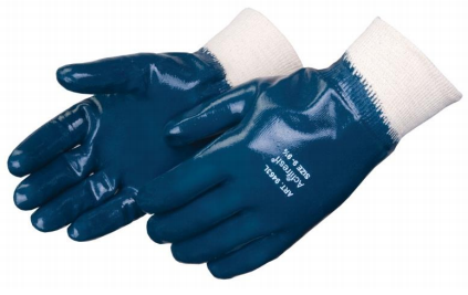 Heavy Weight Nitrile Fully Coated Glove, Knit Wrist, Size S