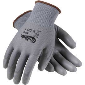 PIP® G-Tek® GP™ General Duty Nylon Glove, Polyurethane Coated, Purple OE, Gray, XS