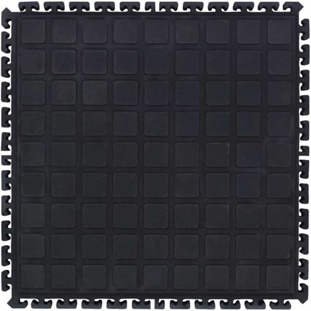 Hog Heaven III Modular Comfort Tile, Black 18" x 18", Middle
