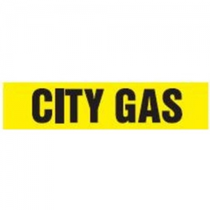 Roll Tape Pipe Marker: City Gas