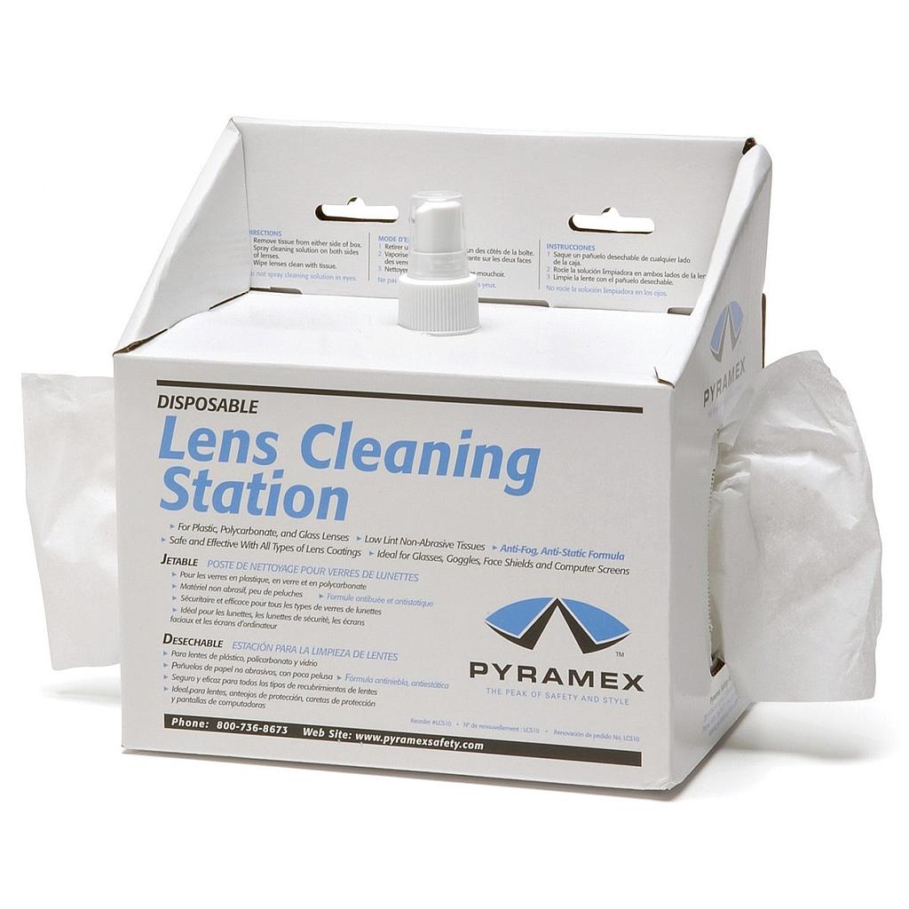 Lens Cleaning Station w/ 8 Oz. Cleaning Solution and 600 Tissues