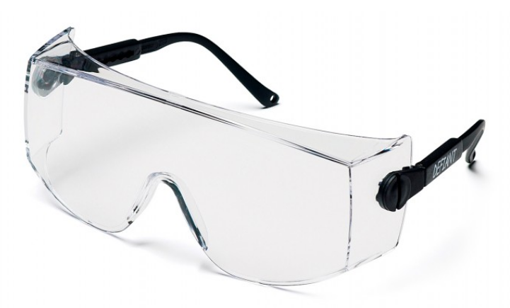 Defiant OTG Safety Glass, Clear with Tilt Black Temples