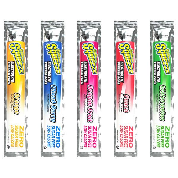 Sqwincher Sqweeze® ZERO Freezer Pops, Assorted, 150/CS