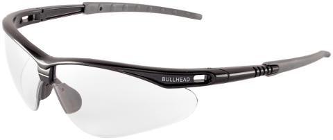 Stinger, Shiny Pearl Gray Frame/Temple, Clear AS Lens, Soft Nose and Ear Pieces	