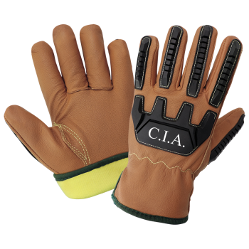 Premium Grain Goatskin Leather, Oil and Water Resistant, A4 Cut Resistance, Insulated, Large