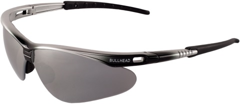 Stinger® Two-Tone Black/Silver Frame, Silver Mirror Lens, Black TPR Nose and Temples