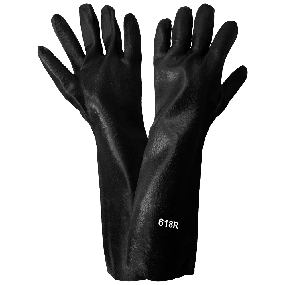 18" Economy Dipped PVC Gloves