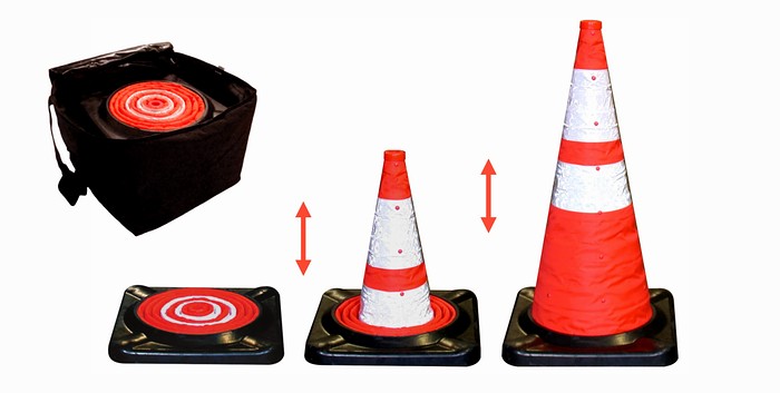 Collapsible Cone Kit - Five 28" Cones w/Storage Bag