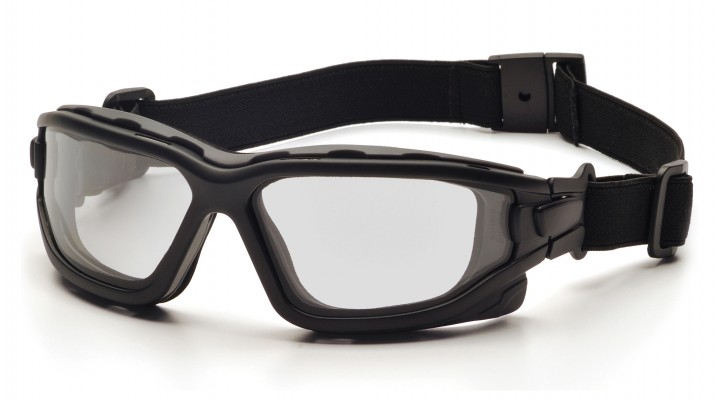 I-Force Clear Dual Pane H2X Anti-Fog Lens with Black Temples/Strap