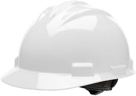 Standard Series Cap Style Hard Hat, 4 Point Suspension Ratchet, Cotton Brow Pad, White, One Size