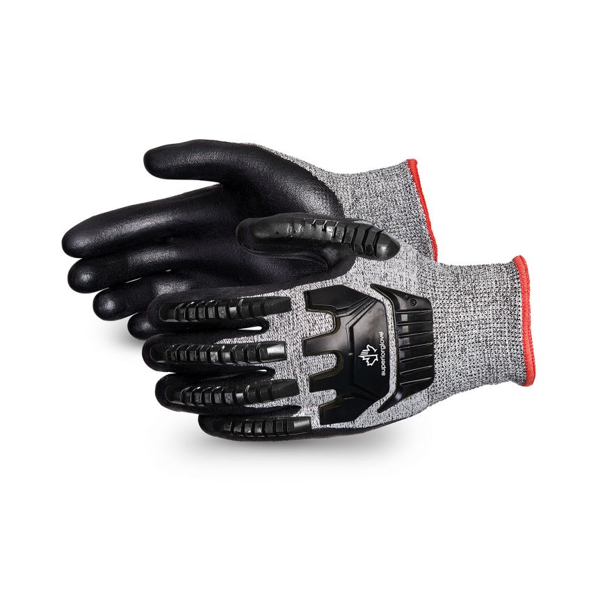 TenActive Impact-Resistant, Cut-Resistant Glove with Foam Nitrile Palm Coating, Size 12
