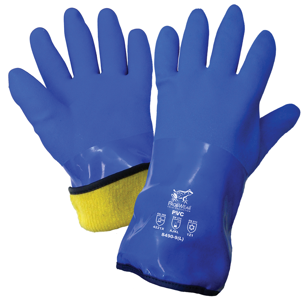 [A-8490] FrogWear® Premium Waterproof Triple-Dipped PVC Low Temperature Gloves