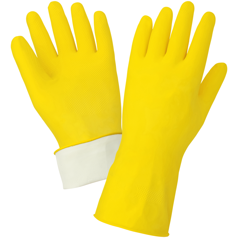 [A-150FE] Economy Flock-Lined Latex Unsupported Gloves