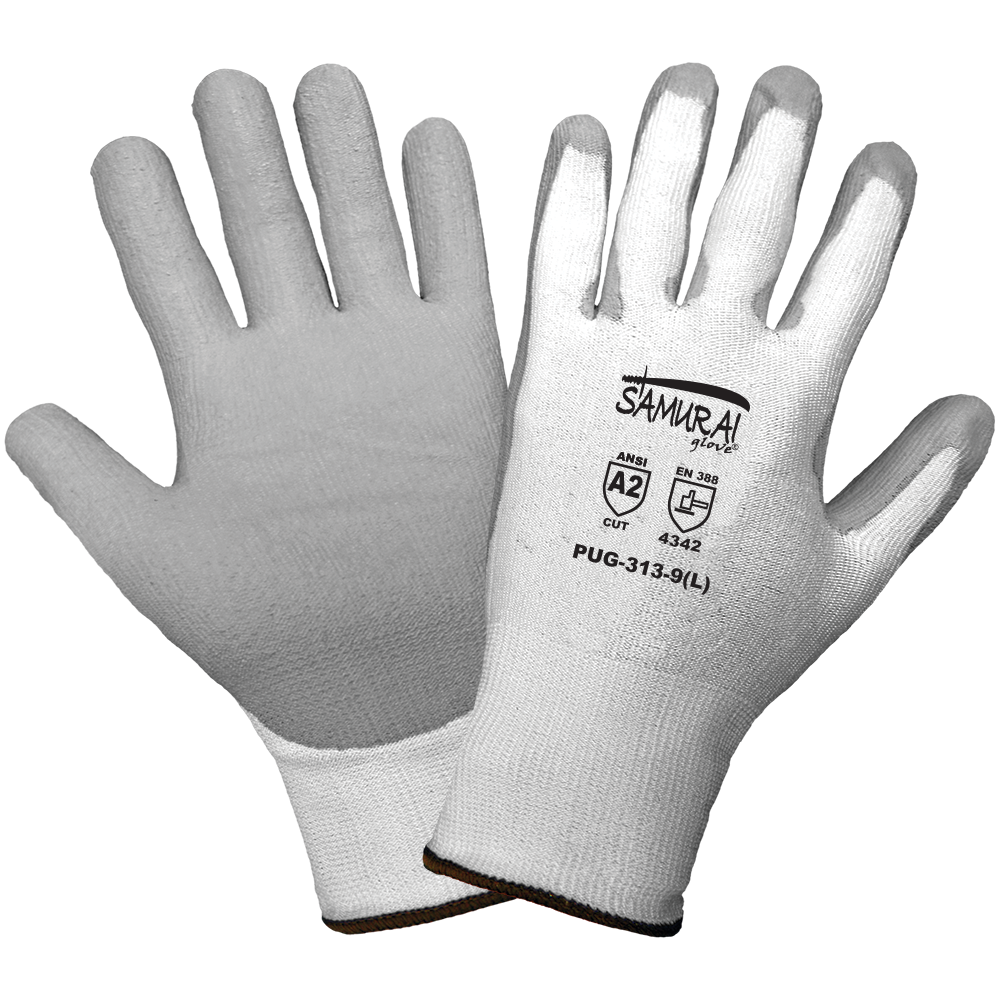[A-6001D] 13 Gauge Polyurethane Coated Cut Resistant Gloves
