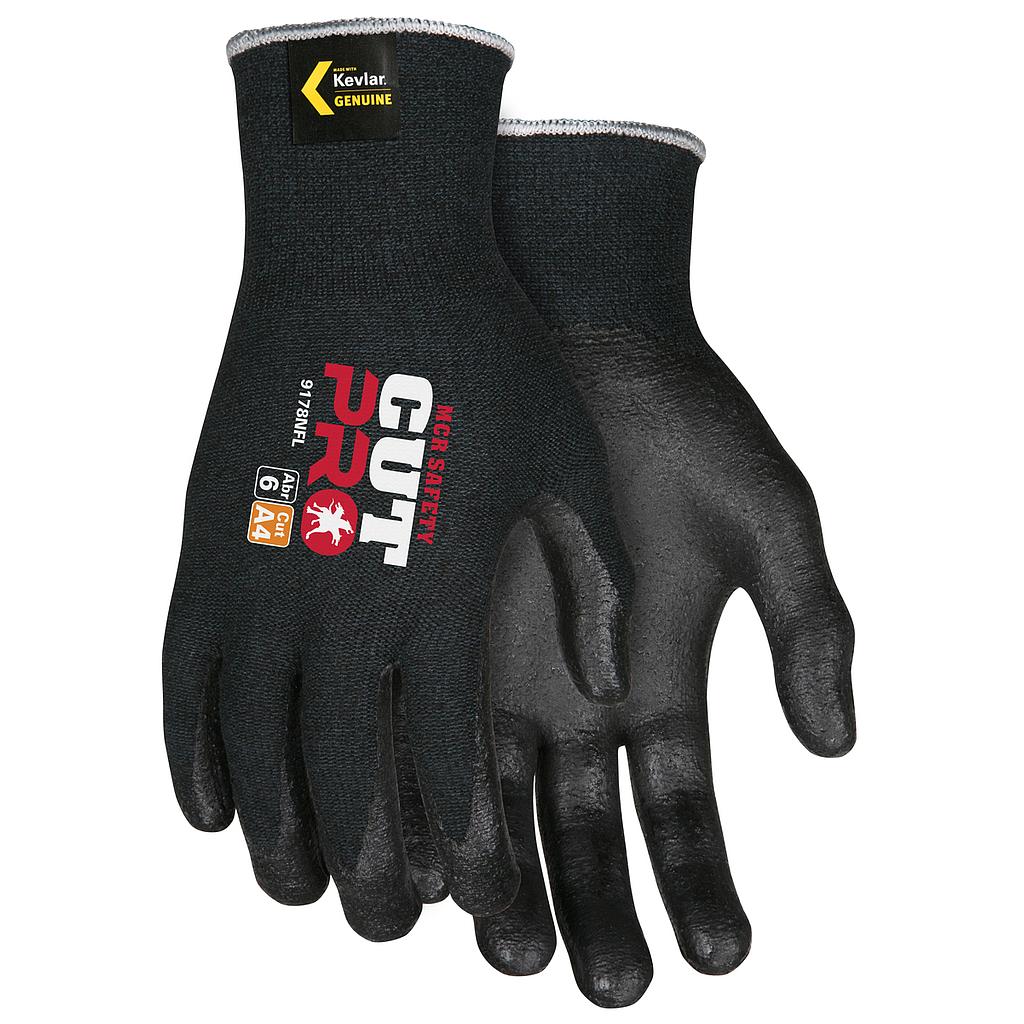 [A-6588KN] 13 Gauge Coated Black Kevlar Glove