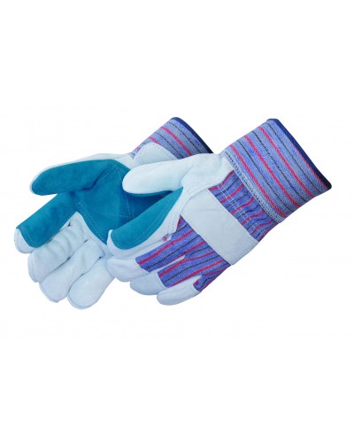 [A-3581Q/PE (A-530DPI)] Leather Double Palm Glove with Plasticized Cuff
