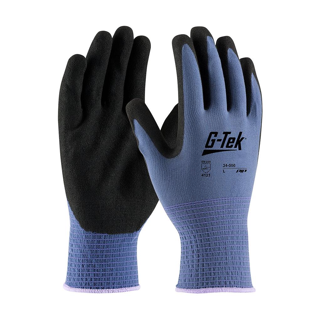 [A-34-500] 13 Gauge Seamless Knit Nylon Nitrile Coated Glove