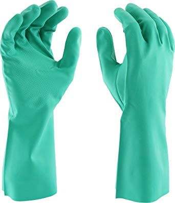 [A-786] 13" 15 Mil Green Nitrile Unsupported Glove