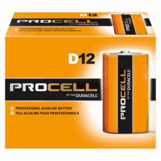 Duracell Procell Batteries, Non-Rechargeable Alkaline, 1.5 V, D, 12/Pack