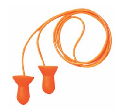 Quiet Reusable Foam Earplug, Orange, Corded, NRR 26