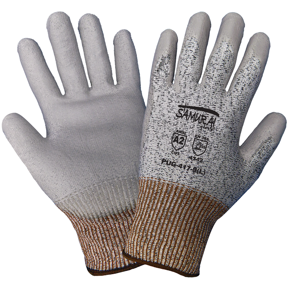 [A-6000D] 13 Gauge Cut Resistant Polyurethane Coated Gloves