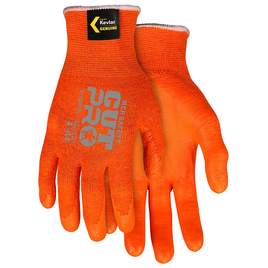 [A-9178NFO] 13 Gauge Coated Orange Kevlar Glove