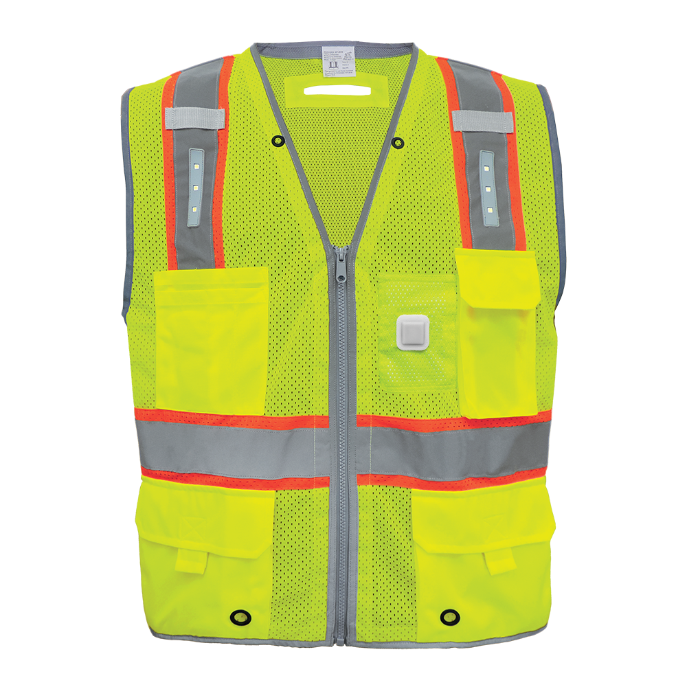 [SV-GLO-15LED] High-Visibility Surveyors LED Safety Vest